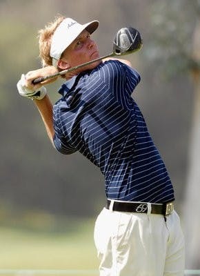 Niclas Carlsson taking a swing during Auburn NCAA Men's Golf Championships third round. (Courtesy of Todd Van Emst / AUBURN ATHLETICS PHOTOGRAPHER)