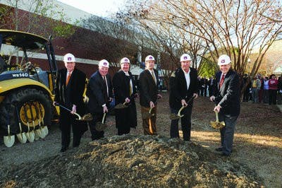 The groundbreaking ceremony celebrated the beginning of construction on the new animal hospital for the College of Veterinary Medicine. (Auburn University Photographic Services)