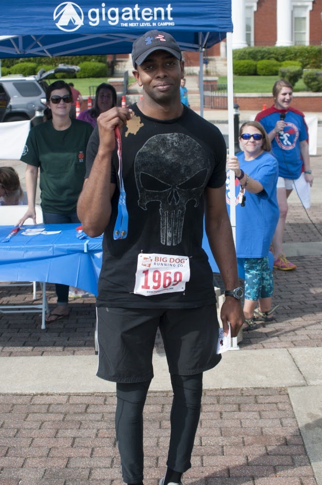 Aladin Sidahmed winning&nbsp;at the 2016 Superhero Opelika 5k on Saturday, Apr., 30 in Opelika Ala.