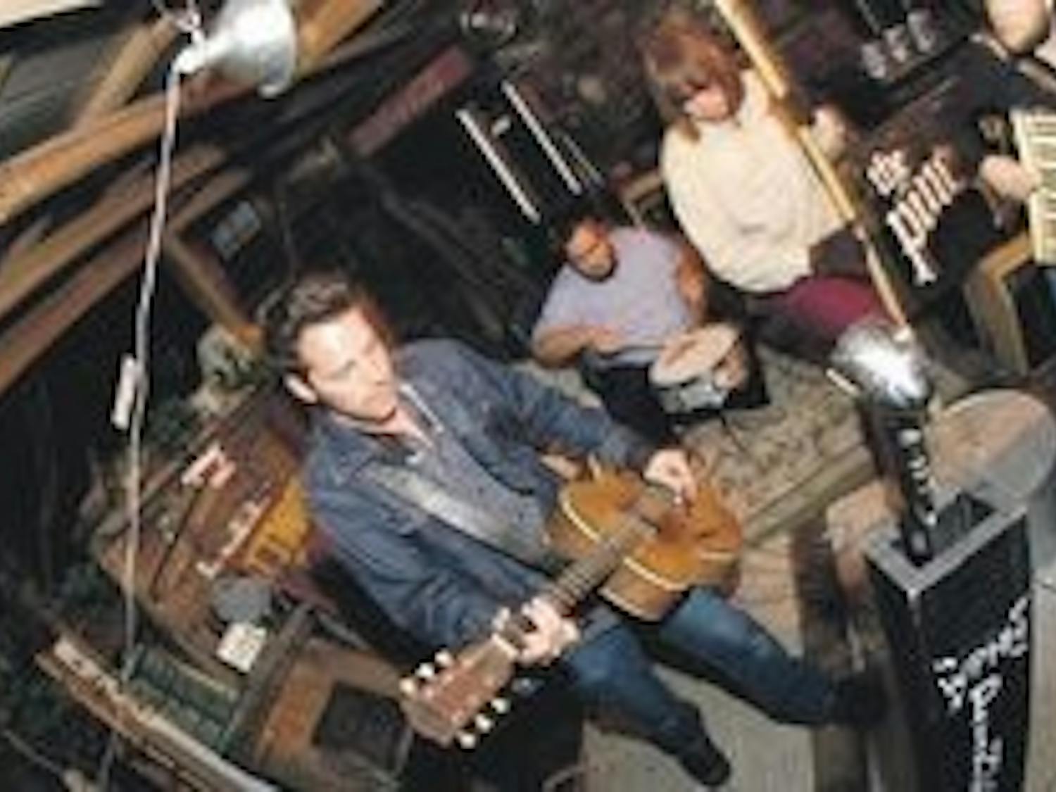 The Pine Hill Haints played in 2005 at Standard Deluxe with Brian Conner on bucket, Mike Posey on accordion, Jeremy Henderson on snare, Kat Barrier on washboard and mandolin and Jamie Barrier on lead guitar. (Courtesy of Jeremy Henderson)