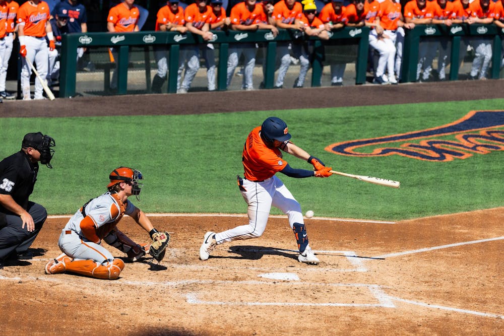 <p>Bristol Carter strikes out with runners on base against Texas on March. 22, 2026.</p>