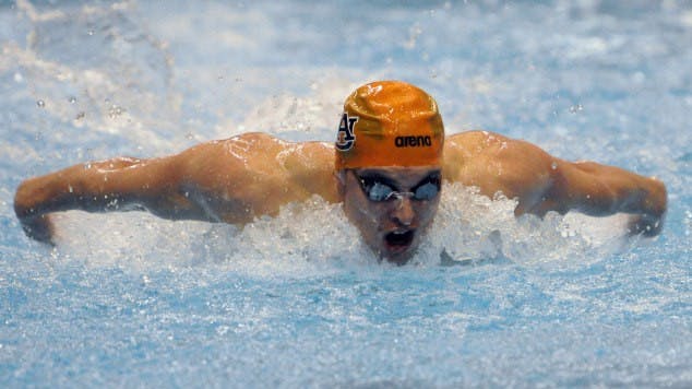 Joe Patching
South Carolina vs Auburn Swimming and Diving on Friday, February 1, 2014 in Auburn, Ala.
Anthony Hall