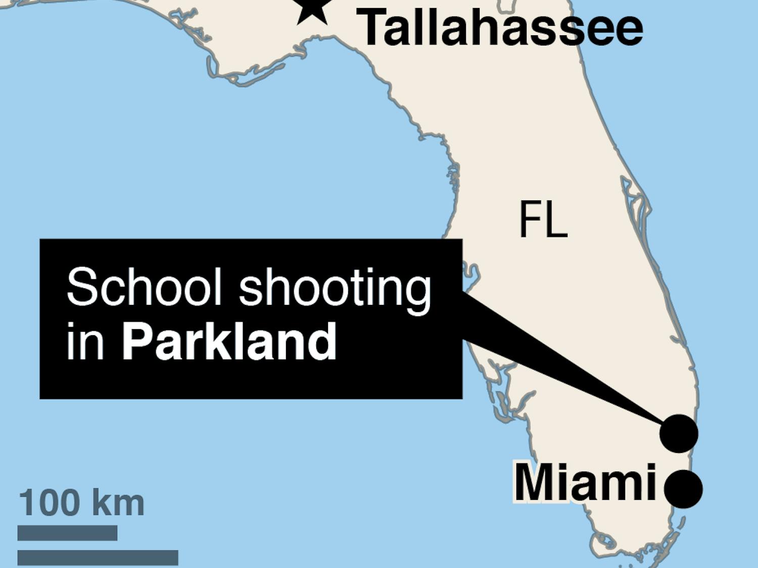 Multiple deaths were reported Wednesday at Marjory Stoneman Douglas High School in Parkland and authorities reported a suspect in custody.
