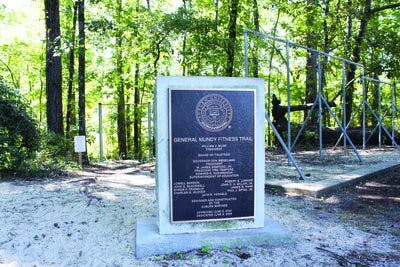 Mundy Trail, which is used by the Auburn Marines for physical fitness training, is the site of NROTC's Haunted Trail and Carnival. (Alex Sager / ASSOCIATE PHOTO EDITOR)