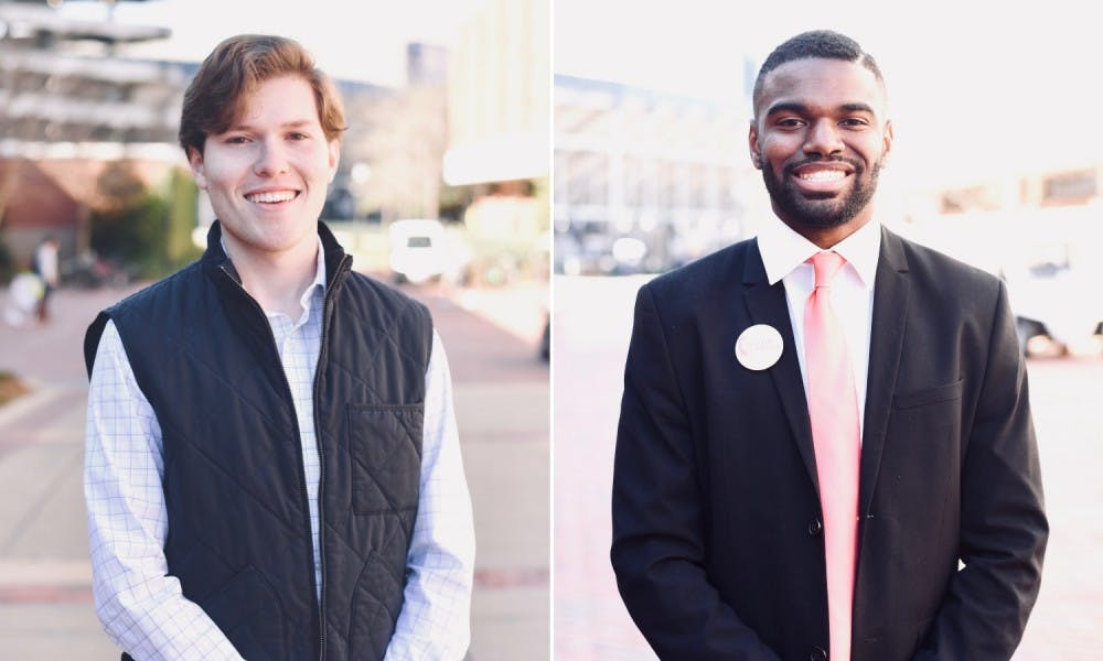 Riley Hambrick, left, and Carlos Smith, right, are candidates for SGA vice president.