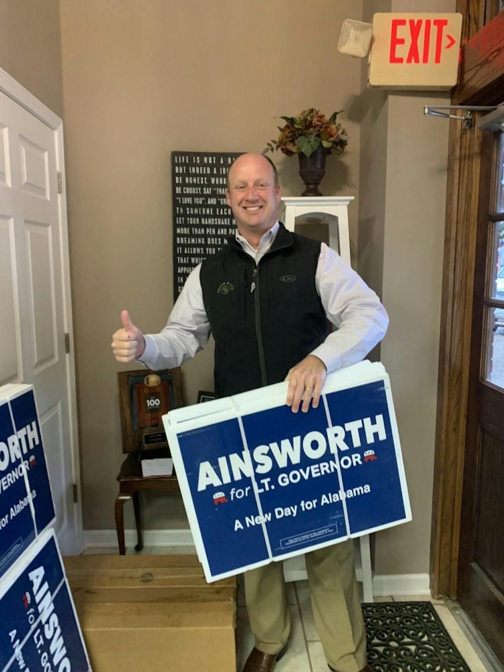 Will Ainsworth has been elected Alabama's next lieutenant governor. (Photo via Will Ainsworth's Twitter)