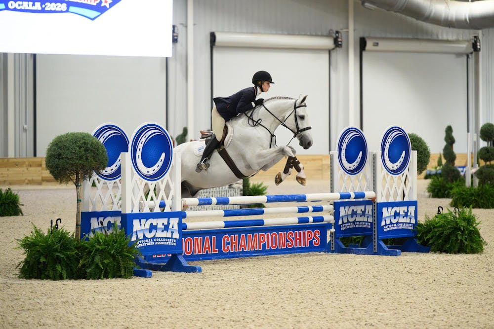 OCALA, FL - APRIL 16 - Auburn’s Avery Glynn during the NCEA Quarterfinals at World Equestrian Center in Ocala, FL on Thursday, April 16, 2026.

Photo by Olivia Amason/Auburn Tigers
