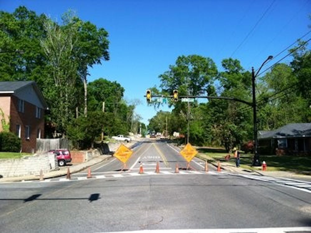 Temporary road closure on Thatch Avenue (Contributed by Tom Hopf)