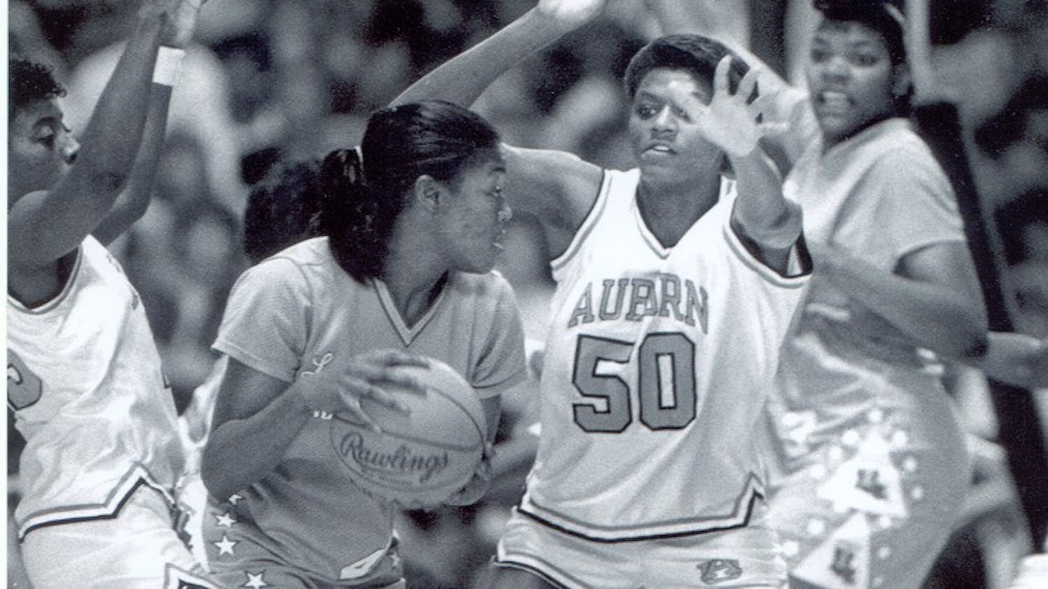 Vickie Orr (50) was a three-time All-American in the late 1980's at Auburn.