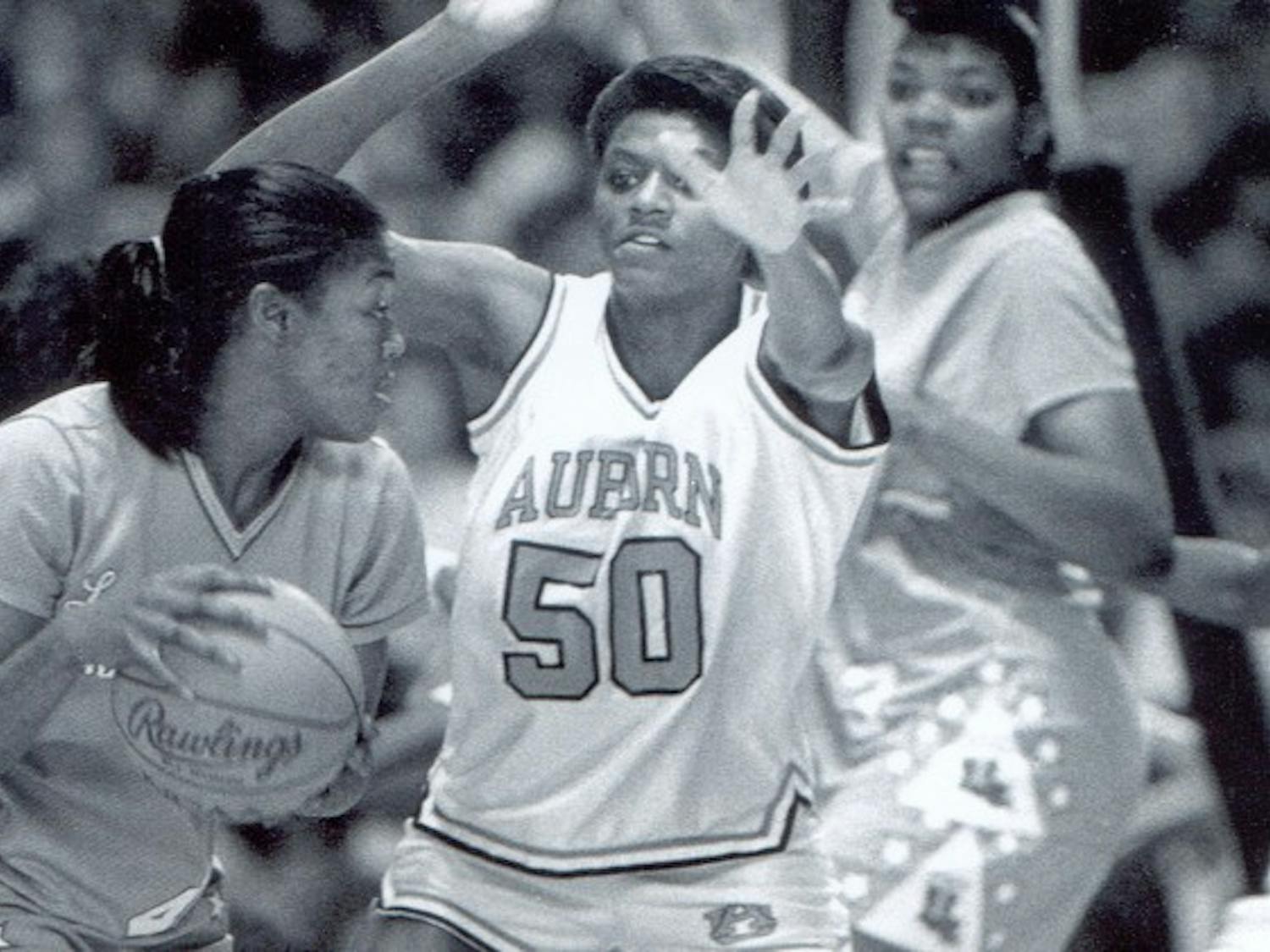 Vickie Orr (50) was a three-time All-American in the late 1980's at Auburn.