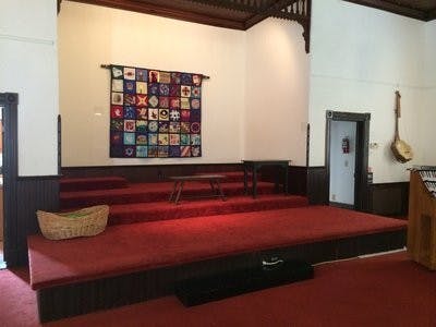 Sundilla's listening room can hold 150 comfortably and 192 for a concert.