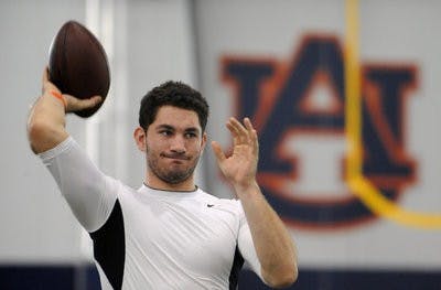 Barrett Trotter finished his Auburn career with 1,248 yards and 11 touchdowns. He is training for the NFL Draft, which runs from Thursday through Saturday. (Courtesy of TODD VAN EMST)