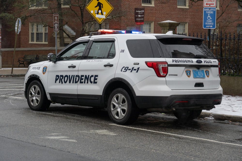 A Providence Police car on George St.