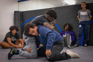 Two men sparring as part of Beat the Streets