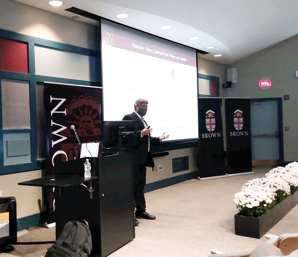 <p>Dauenhaur’s lecture “Imagining a Fully Sustainable Carbon Future of Materials and Energy” discussed using engineering for societal improvement such as transitioning to clean energy and creating ecologically sustainable products. </p>