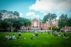 Photo of the Stephen Robert '62 Campus Center overlooking the Main Green. 