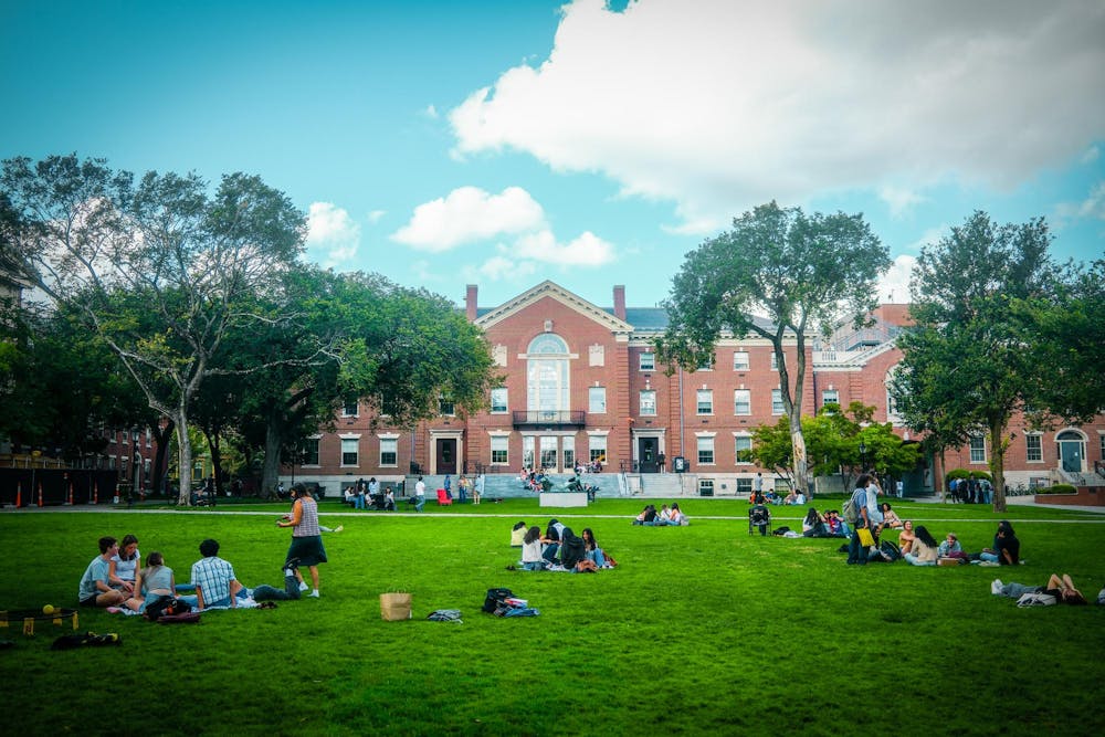 Photo of the Stephen Robert '62 Campus Center overlooking the Main Green. 