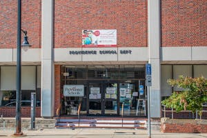 Photo of the headquarters for the Providence Public School District (PPSD) at 797 Westminster Street.