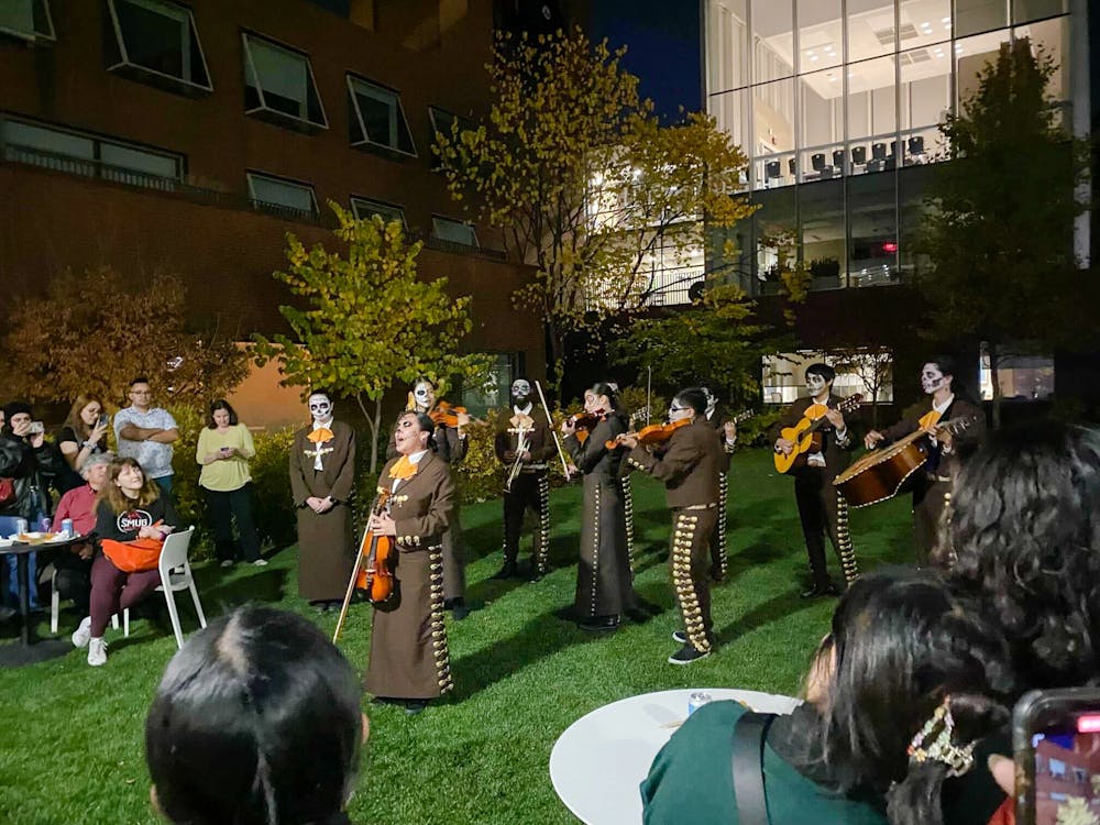 <p>Mariachi de Brown, which began with just Cecilia Valenzuela ’25 and Alejandro Gamero ’25, now has 14 members.</p>