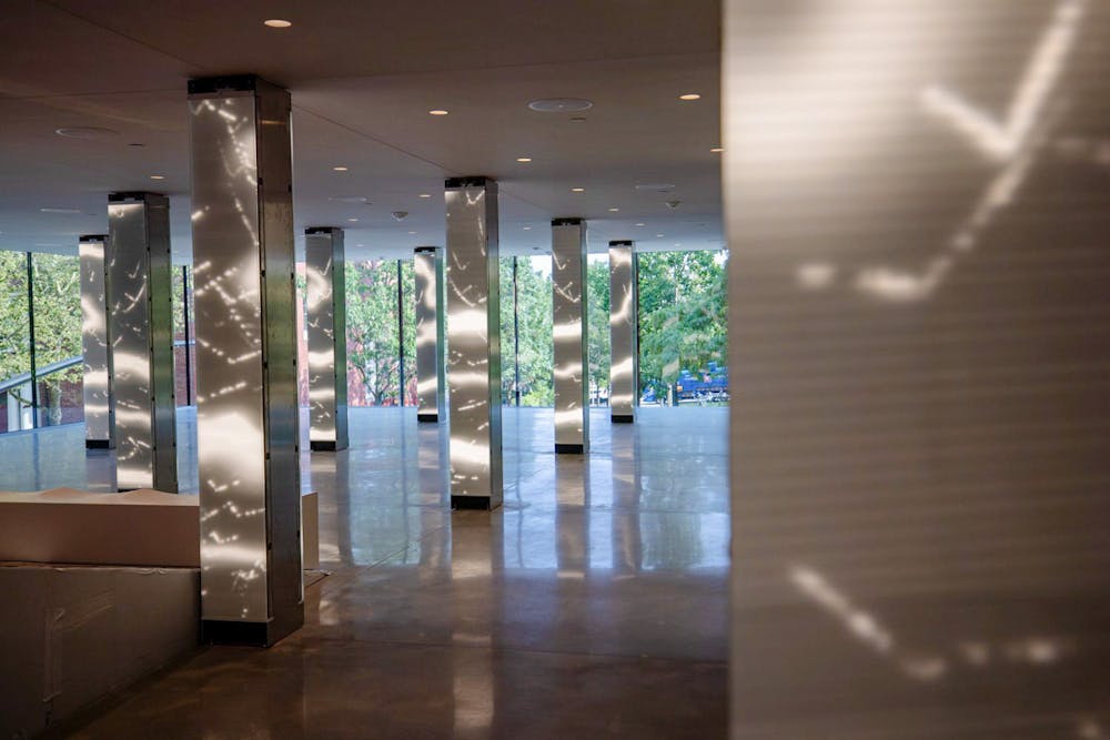 <p>Final construction tasks over the summer have included the installation of Leo Villareal&#x27;s “Infinite Composition” in the Atwater Lobby.</p><p>Courtesy of Nick Dentamaro</p>