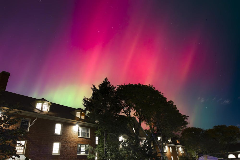 The northern lights blaze above Wriston Quad, as captured by astrophotographer Dean Zweiman ’27 Thursday night.

Courtesy of Dean Zweiman