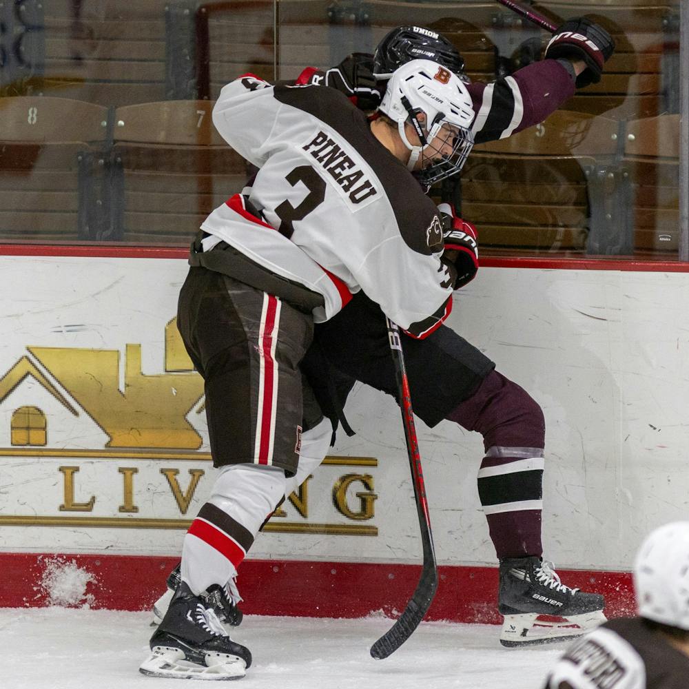 <p>Nick Traggio ’26 knocked the Bears’ first goal in.</p><p>Courtesy of Brown Athletics </p>