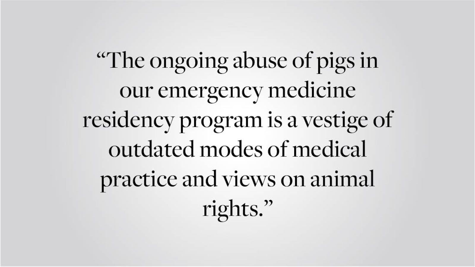 Smith ’23: It’s past time Brown stopped abusing pigs to teach medicine