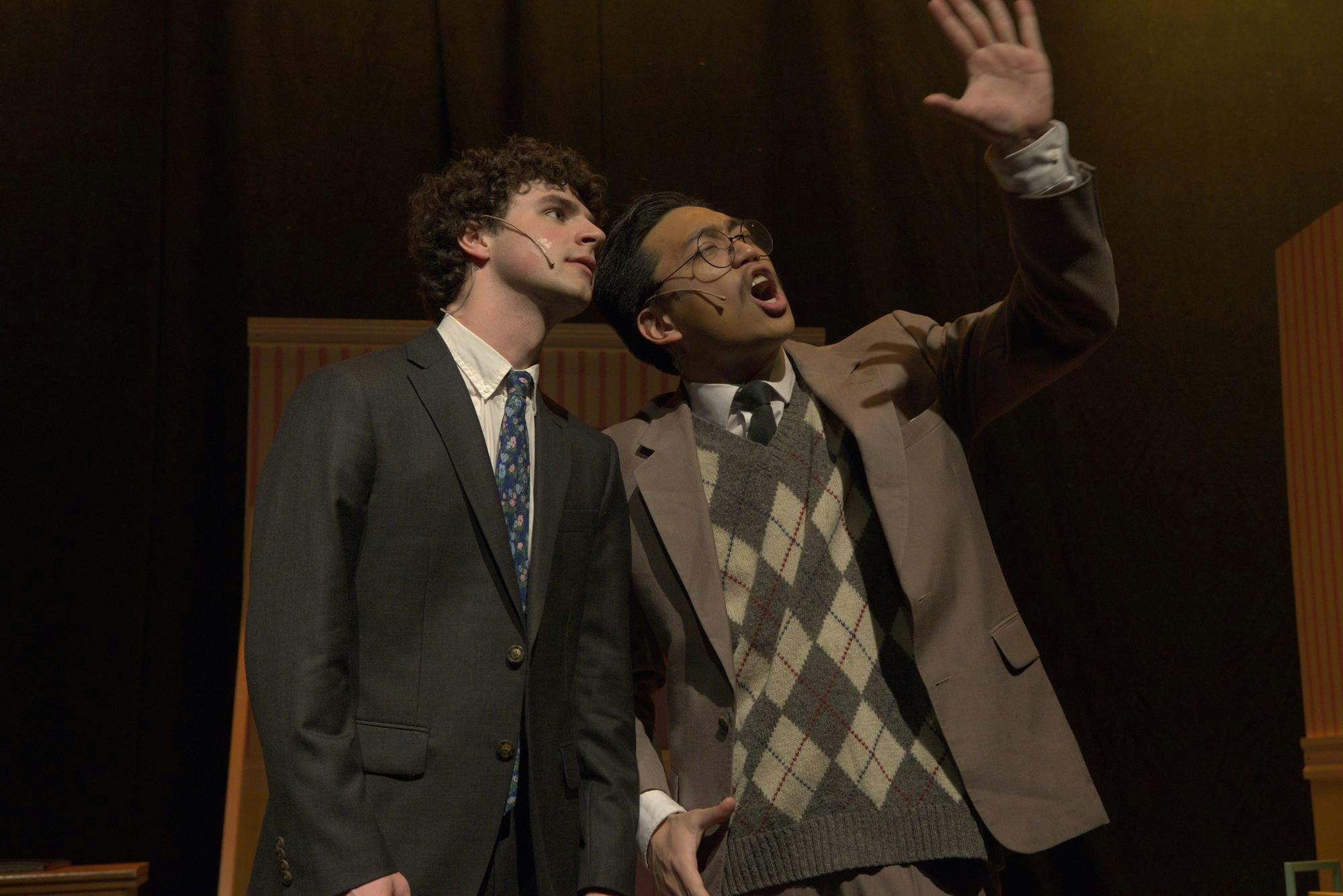 Charlie Fitzgerald ’28 and Avery Espiritu ’27 as Georg Nowack and Ladislav Sipos in “She Loves Me.”