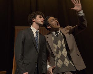 Charlie Fitzgerald ’28 and Avery Espiritu ’27 as Georg Nowack and Ladislav Sipos in “She Loves Me.”