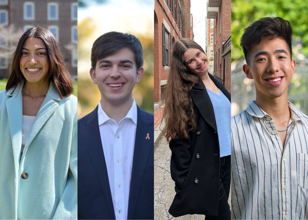 <p>While Mina Sarmas ’24 has served on the Undergraduate Council of Students for three years, her two opponents — Daniel Greenberg ’25 and Axel Brito ’26 — have no previous UCS experience.</p><p>Courtesy of candidates﻿</p>