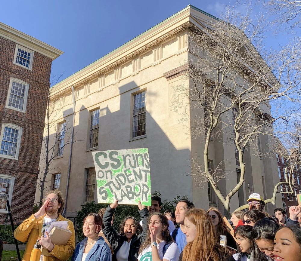 <p>Representatives from Students for Educational Equity, the Providence Teachers’ Union, the Rhode Island Federation of Teachers and Health Professionals and State Representative David Morales were present at the rally.</p>