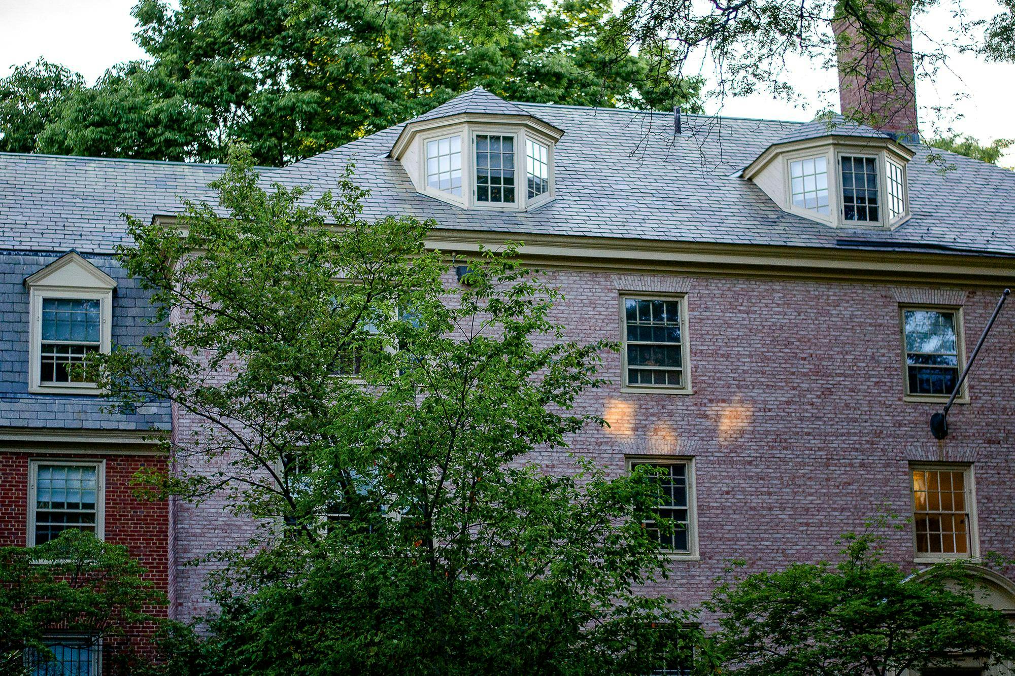 An image of a dorm building on Wriston Quad.