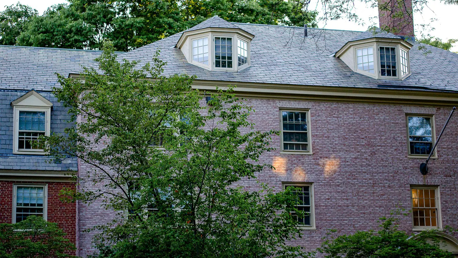 An image of a dorm building on Wriston Quad.