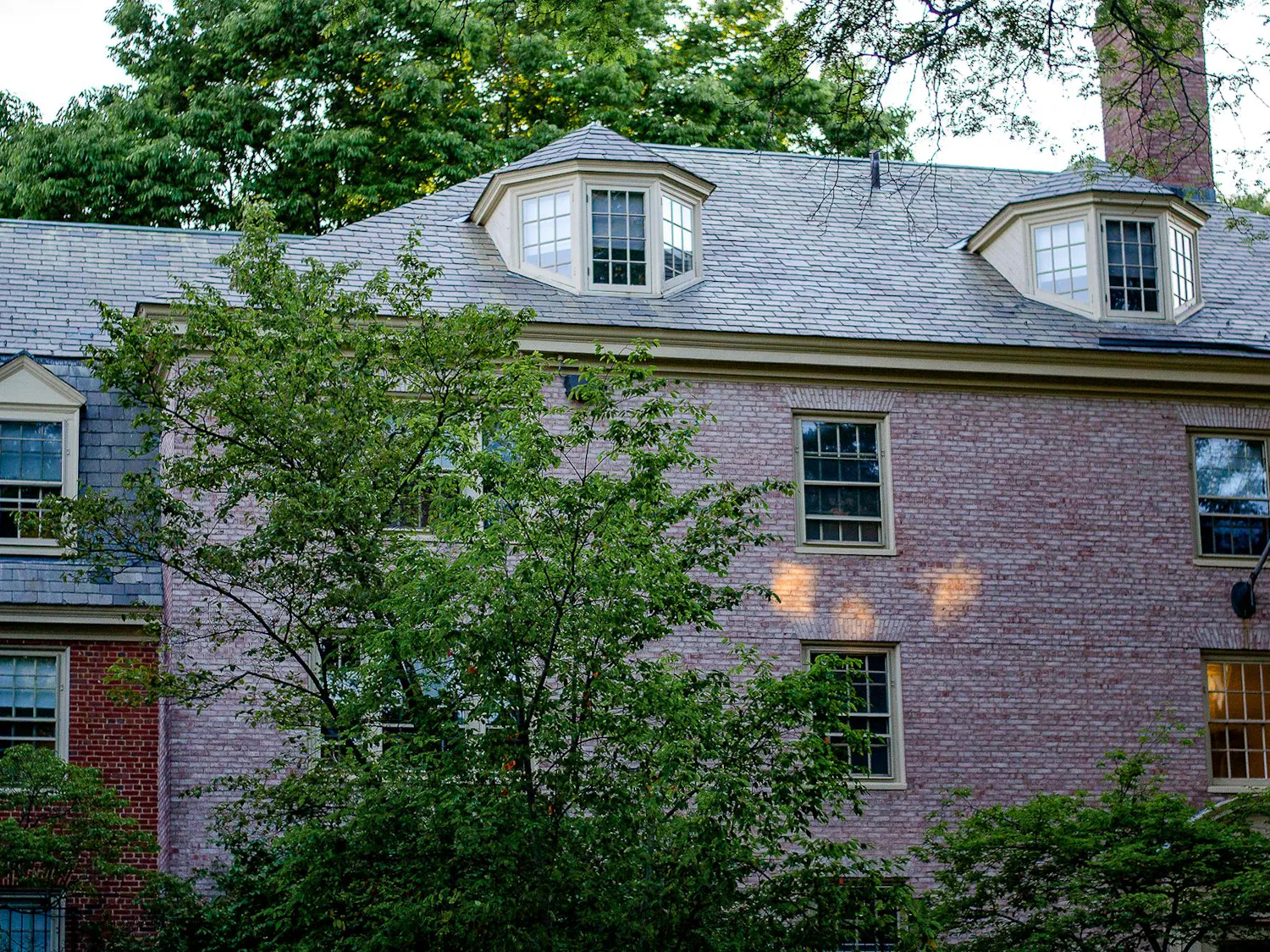 An image of a dorm building on Wriston Quad.