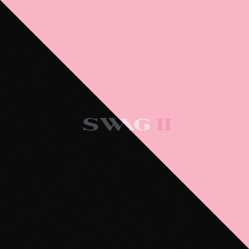 A black album cover and an identical pink one. Black part says "Swag" in all capital letters while the pink one says "Swag II" in all capital letters. The images are overlayed and divided diagonally in the middle.