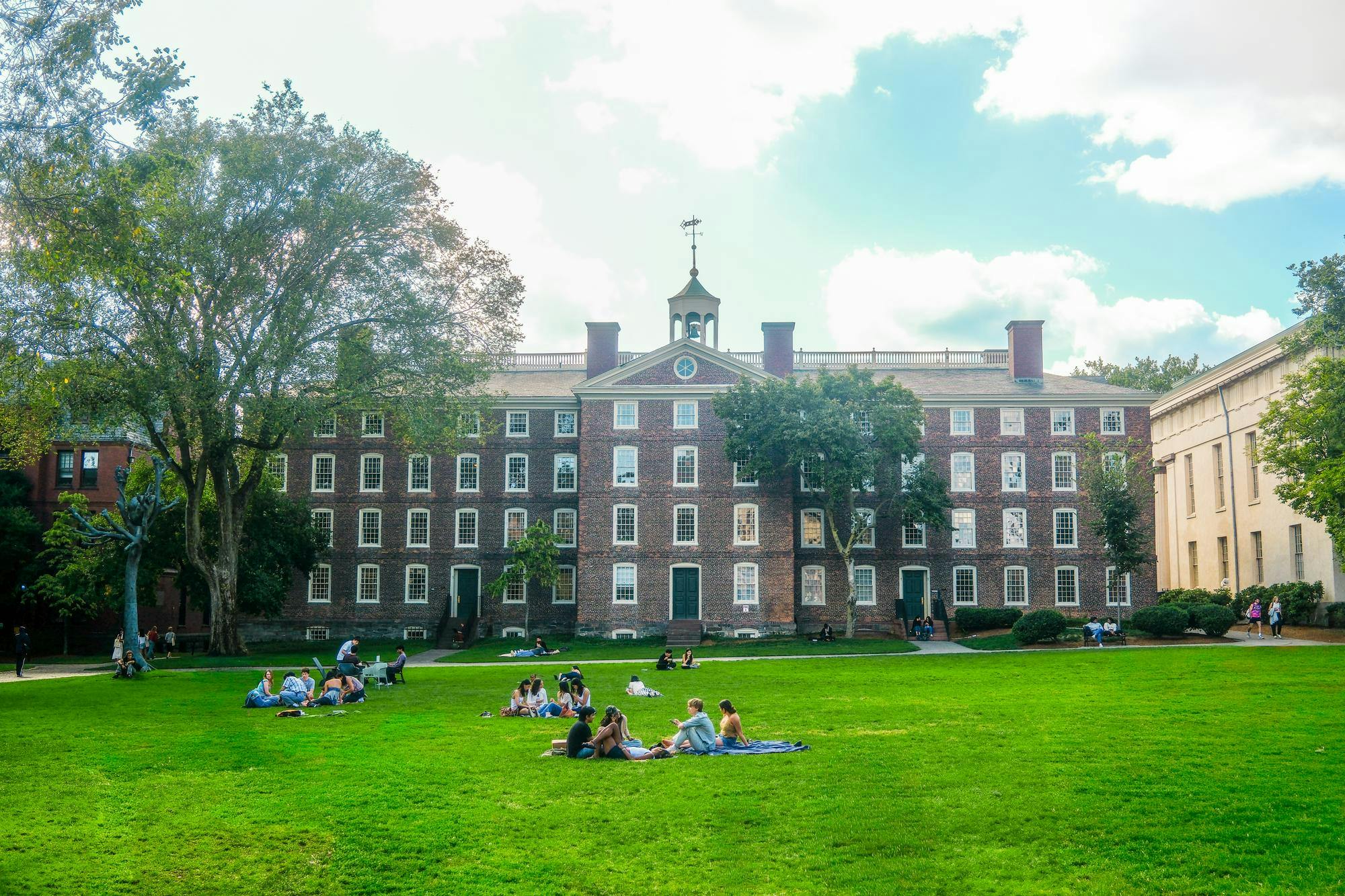 Photo of University Hall, where Brown University administrative offices are located.