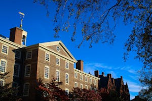 A view of the top of Brown University's University Hall.