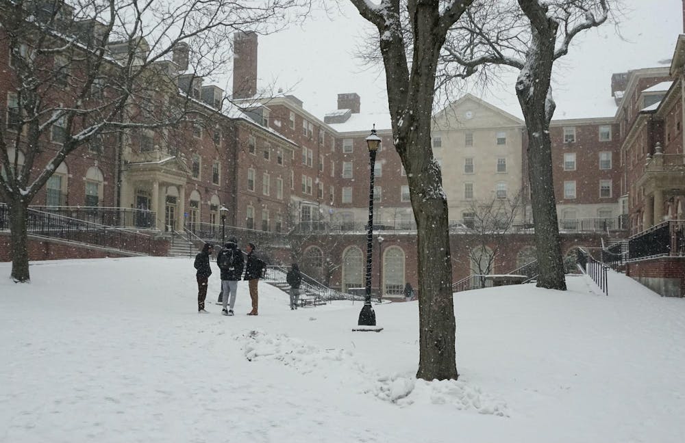 A photo of North Campus on a snowy day. 