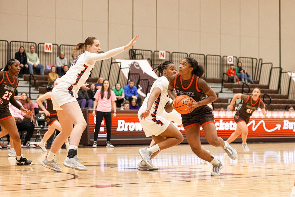 <p>The Bears' last-minute win was secured by Kyla Jones '24, who achieved her thousandth career point earlier in the game.</p><p>Courtesy of Brown Athletics </p>
