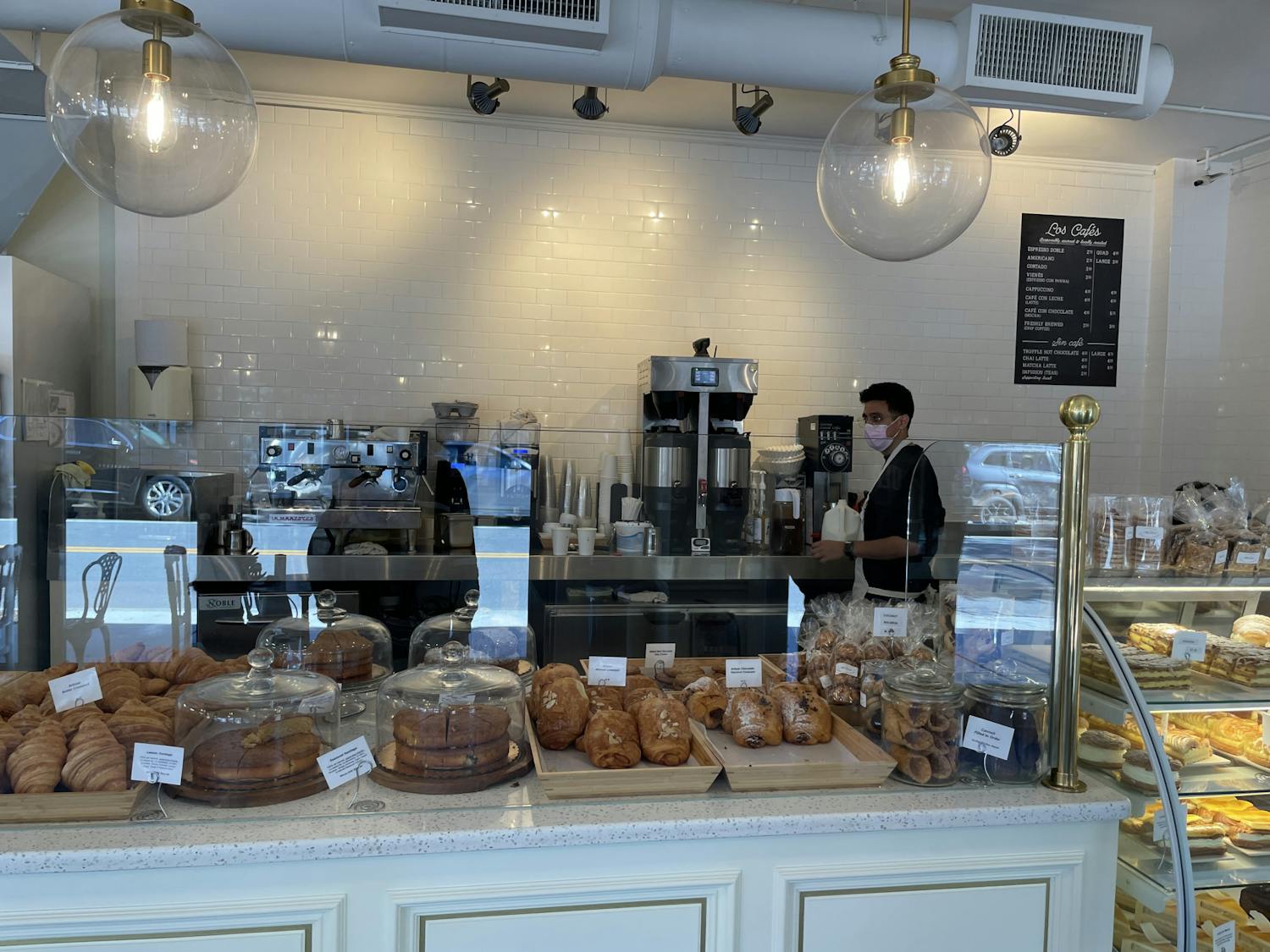 Spanish baker Sergio Mendoza welcomes customers to family-owned Madrid European Bakery and Patisserie.