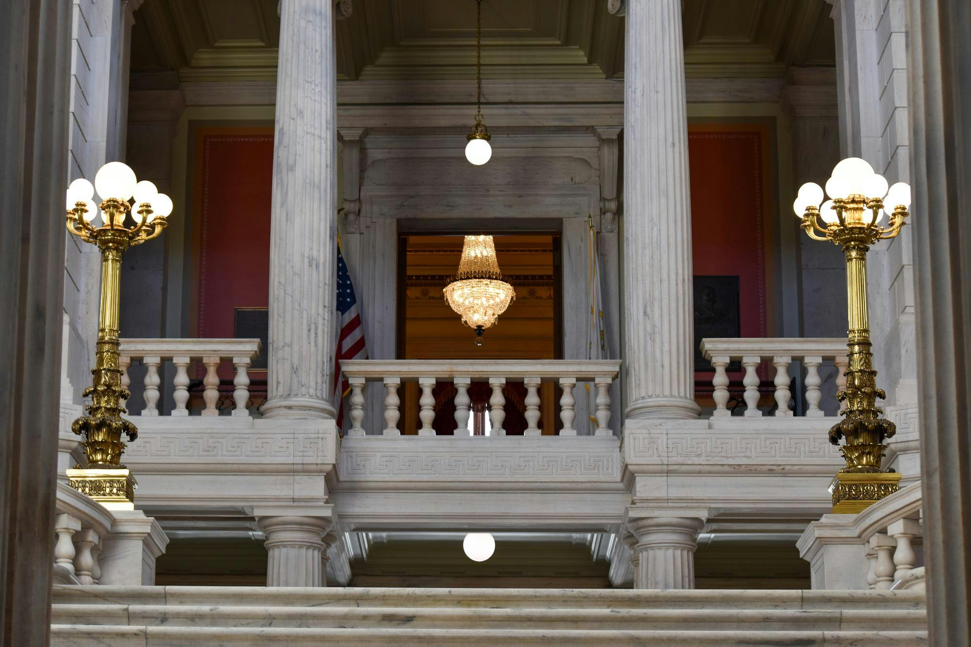 Interior photo of the Rhode Island State House.