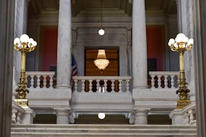 Interior photo of the Rhode Island State House.