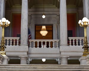 Interior photo of the Rhode Island State House.