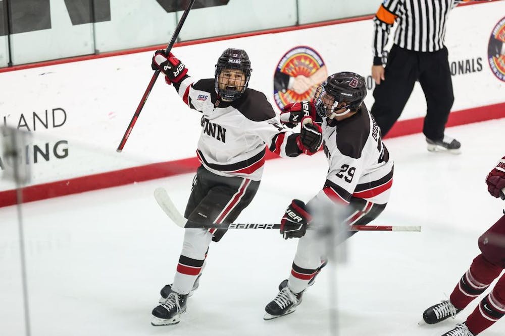 <p>Second-period goals from James Crossman ’23 and Ryan Shostak ’26 and an 18-save third period from Mathieu Caron &#x27;25 helped the Bears secure a 3-2 over the Crimson.</p><p>Courtesy of Emma C. Marion﻿ via Brown Athletics</p><p></p><p><br/></p>