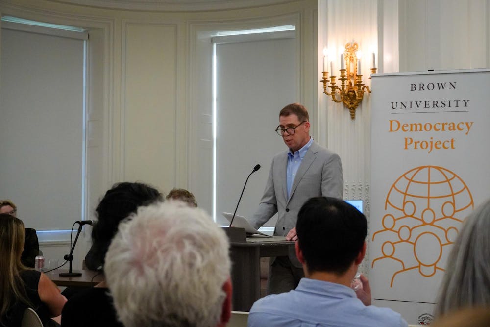 Photograph of Matthew Guterl speaking at the event