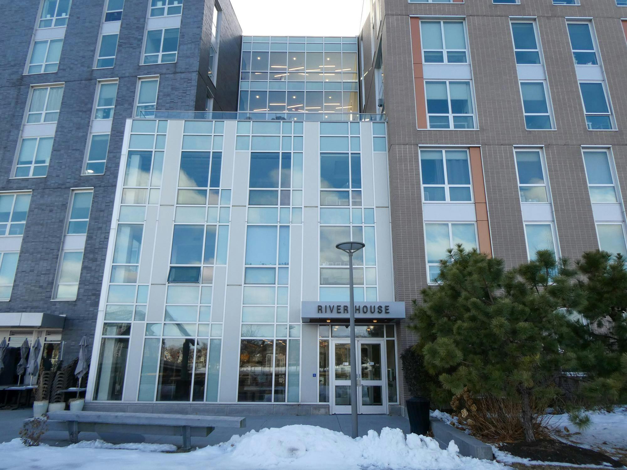 The front of River House.