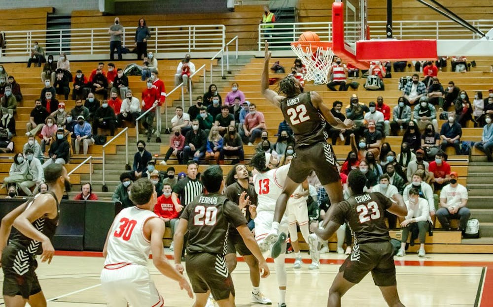 <p>Jaylan Gainey ’22 recalled that his team “really wanted to win,&quot; adding that he was glad to give the team &quot;that final push we needed to close it.&quot;</p><p>Courtesy of Brown Athletics</p>