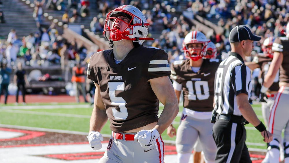 <p>Wide receiver Wes Rockett ’23 posted 138 receiving yards, the most of his Brown career, to lead the Bears on the day.</p><p>Courtesy of Chip DeLorenzo via Brown Athletics</p>