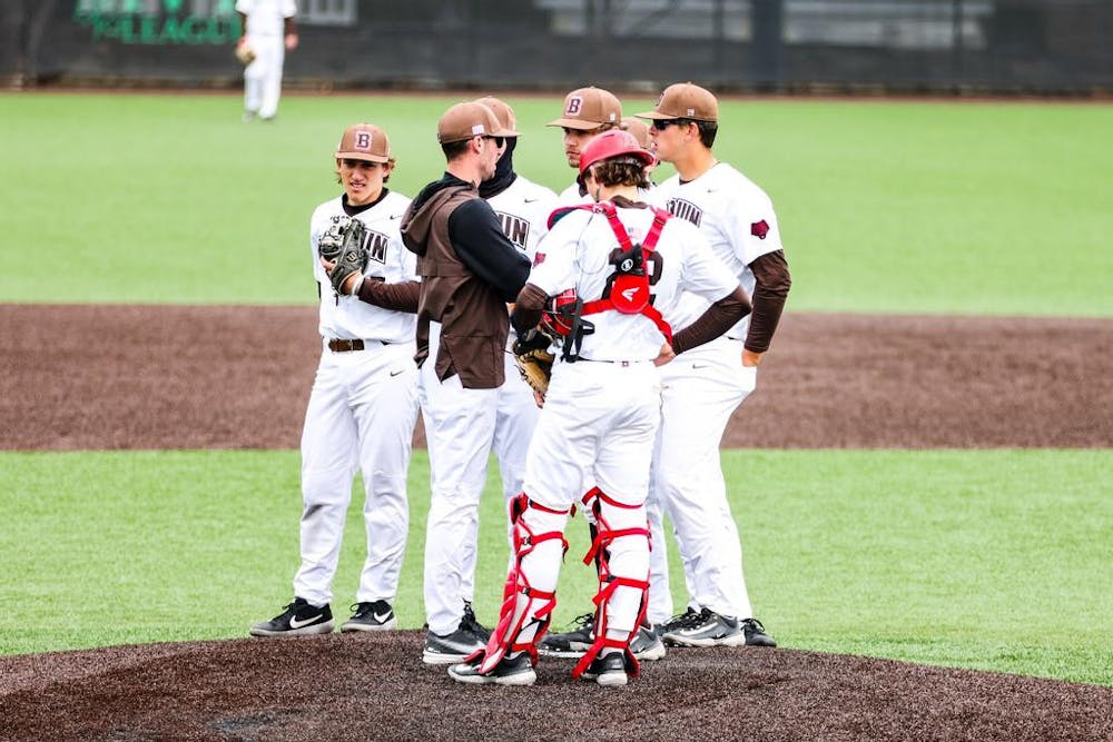 <p>Rookies DJ Dillehay ’26 and Logan Meusy ’26 each hit their first collegiate home runs in Sunday’s doubleheader.</p><p>Courtesy of Emma Marion via Brown Athletics</p>