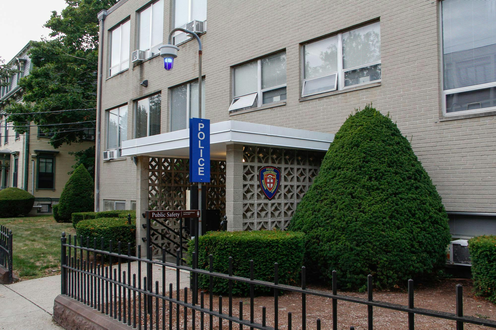 A photo of the exterior of the current Brown Department of Public Safety building.